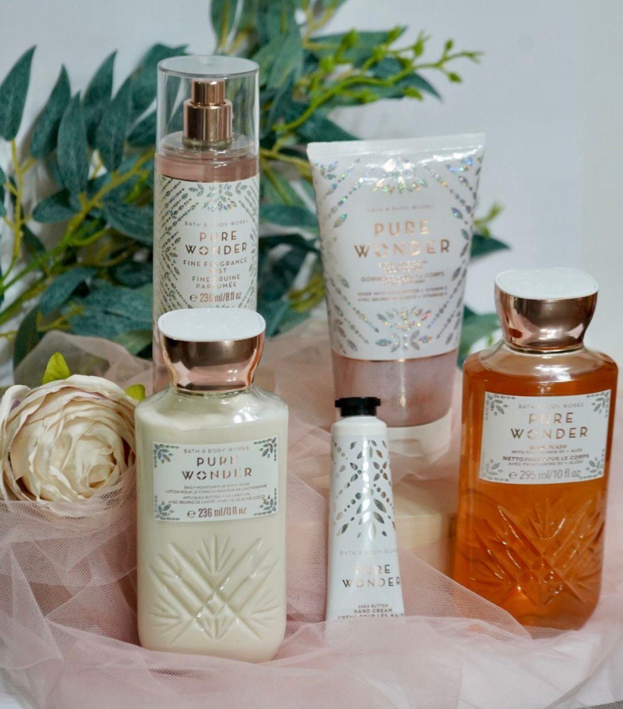 Beautifully arranged bath products